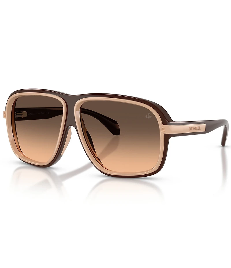 Moncler Unisex Two Tone 62mm Shield Sunglasses