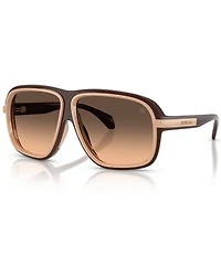 Moncler Unisex Two Tone 62mm Shield Sunglasses