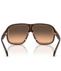 Moncler Unisex Two Tone 62mm Shield Sunglasses