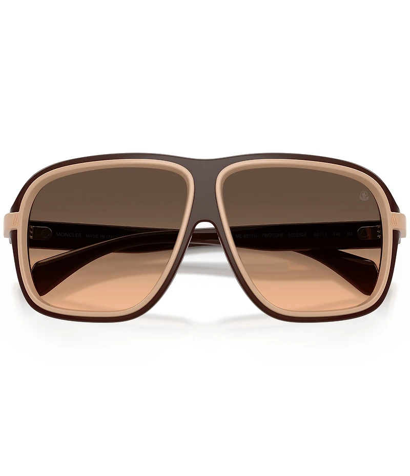 Moncler Unisex Two Tone 62mm Shield Sunglasses
