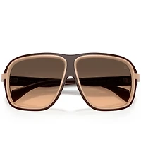 Moncler Unisex Two Tone 62mm Shield Sunglasses