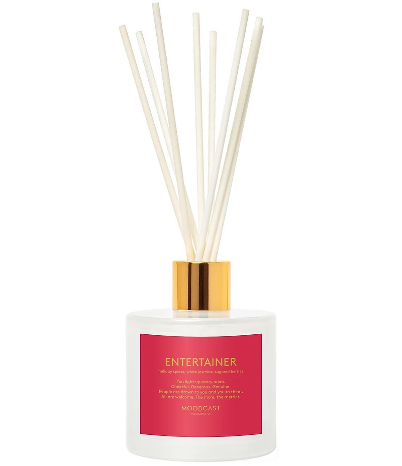 Moodcast Fragrance Co. Entertainer White and Gold Reed Diffuser