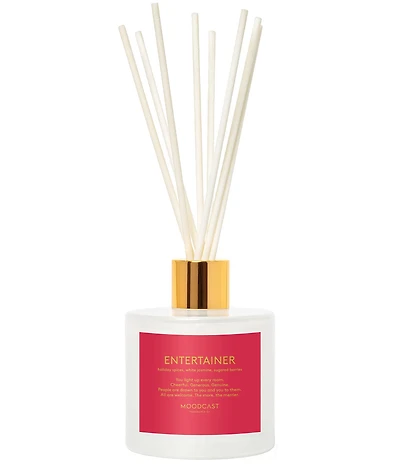 Moodcast Fragrance Co. Entertainer White and Gold Reed Diffuser