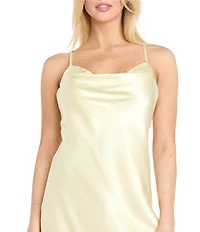 Morgan & Co. Charmeuse Cowl Neck Midi Dress