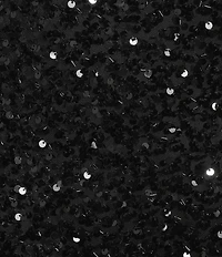 Morgan & Co. Clustered Beaded Sequin Halter Tie Neck Dress