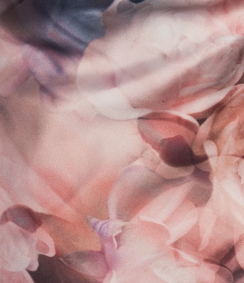 Morgan & Co. Floral Printed Satin Cowl Neck Dress