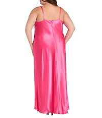 Morgan & Co. Plus Size Sleeveless Draped-Front/X-Back Dress