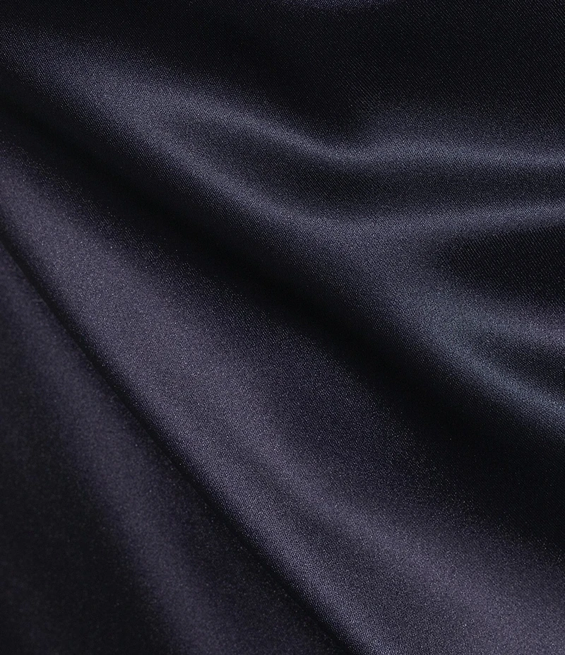 Morgan & Co. Satin V-Neck Bar Back Dress