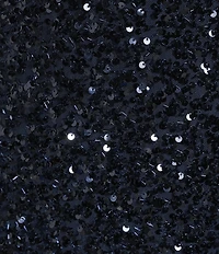 Morgan & Co. Sequin Beaded Halter Neck Hardware Tie Back Bodycon Dress