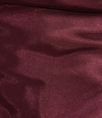 Morgan & Co. Sleeveless Long Spaghetti Strap Charmeuse Draped Front And X Back Long Dress