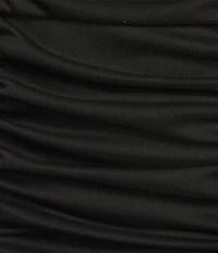 Morgan & Co. Sleeveless V-Neck Lace Bodice Rouched Matte Chiffon Skirt Dress