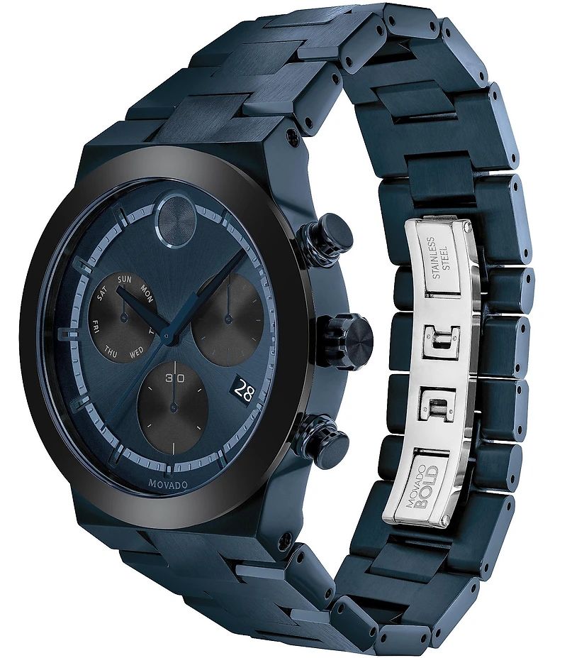 Movado Men's Bold Fusion Blue Chronograph Bracelet Watch