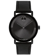 Movado Bold Men's Evolution 2.0 Quartz Analog Leather Strap Watch