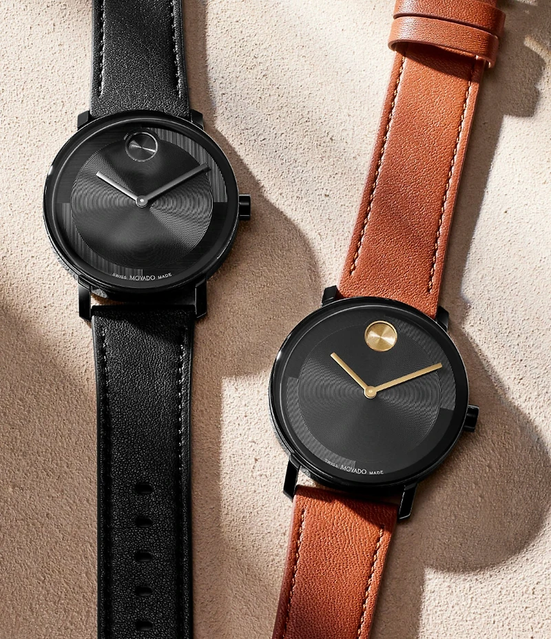 Movado Bold Men's Evolution 2.0 Quartz Analog Leather Strap Watch