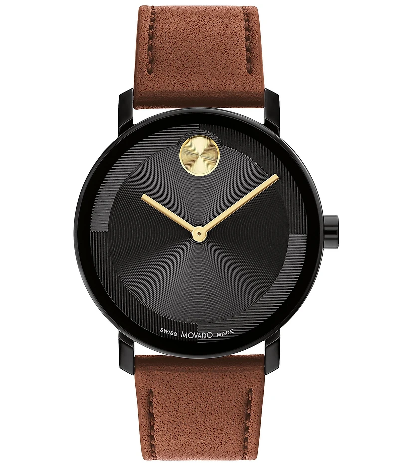 Movado Bold Men's Evolution 2.0 Quartz Analog Leather Strap Watch