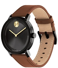 Movado Bold Men's Evolution 2.0 Quartz Analog Leather Strap Watch