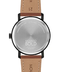 Movado Bold Men's Evolution 2.0 Quartz Analog Leather Strap Watch