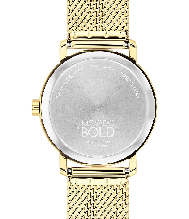 Movado Bold Men's Evolution 2.0 Quartz Analog Gold Mesh Bracelet Watch