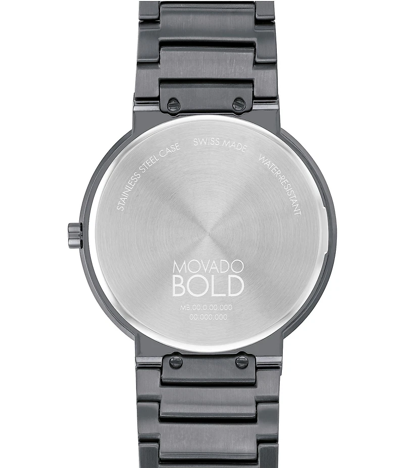 Movado Bold Men's Quartz Analog Grey Stainless Steel Bracelet Watch
