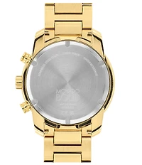 Movado Bold Men's Quartz Chronograph Ionic Plated Gold Stainless Steel Bracelet Watch