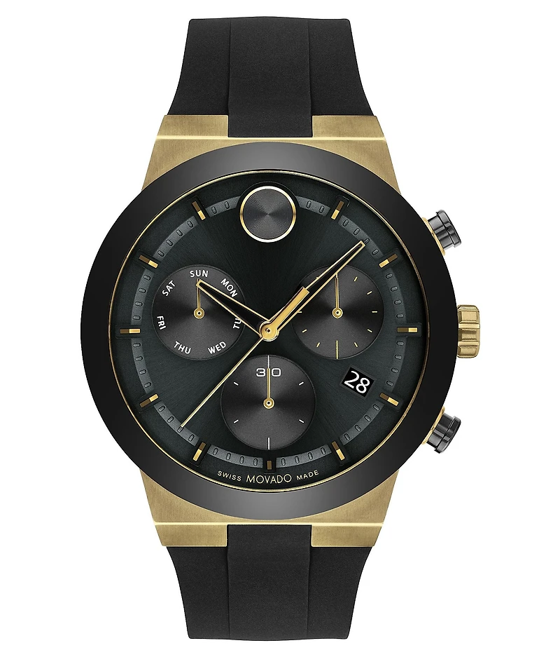 Movado Bold Men's Quartz Chronograph Silicone Strap Watch