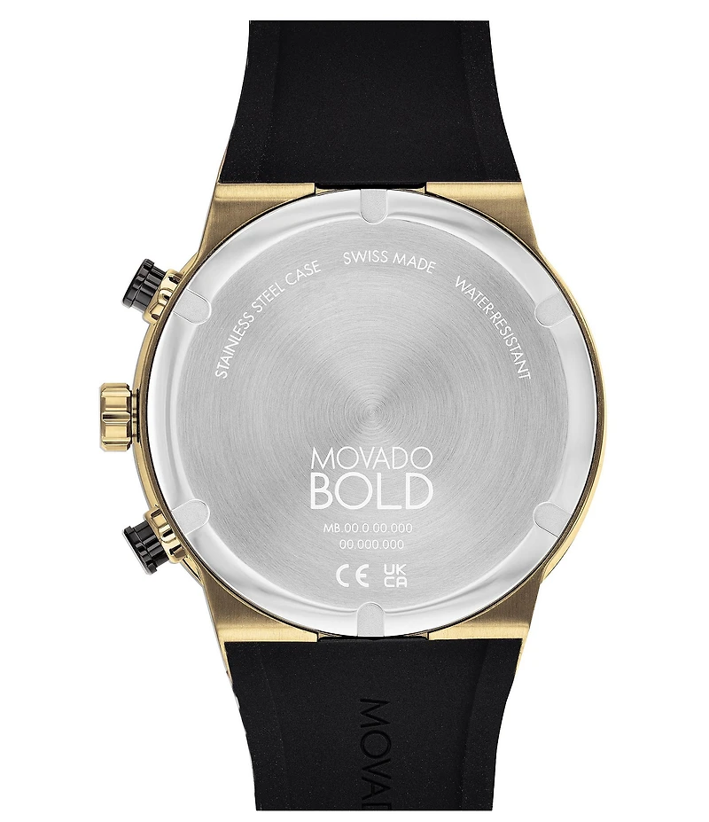 Movado Bold Men's Quartz Chronograph Silicone Strap Watch