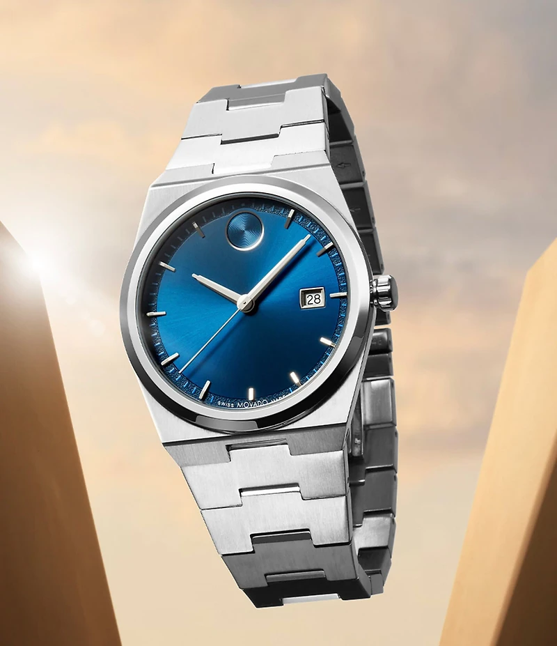 Movado Bold Men's Quest Quartz Automatic Stainless Steel Bracelet Watch