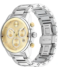 Movado Bold Men's Verso Quartz Chronograph Two Tone Stainless Steel Bracelet Watch