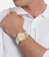 Movado Bold Men's Verso Quartz Chronograph Two Tone Stainless Steel Bracelet Watch