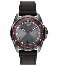 Movado Bold Men's Verso S Edition Quartz Analog Leather Strap Watch