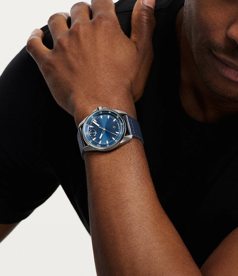 Movado Bold Men's Verso S Edition Quartz Analog Leather Strap Watch