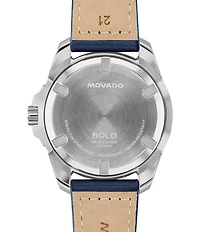 Movado Bold Men's Verso S Edition Quartz Analog Leather Strap Watch