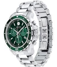 Movado Series 800 Silver-Tone Quartz Chronograph Movement Watch