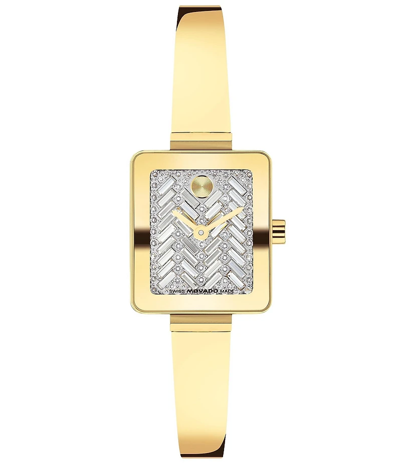 Movado Bold Women's Deco Quartz Analog Bangle Bracelet Watch