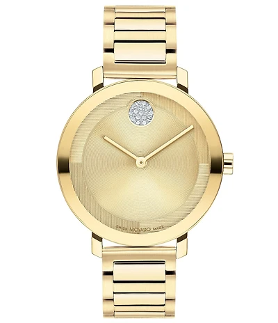 Movado Bold Women's Evolution 2.0 Quartz Analog Crystal Set Dot Stainless Steel Bracelet Watch