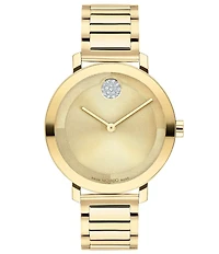 Movado Bold Women's Evolution 2.0 Quartz Analog Crystal Set Dot Stainless Steel Bracelet Watch
