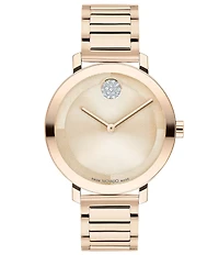 Movado Bold Women's Evolution 2.0 Quartz Analog Crystal Set Dot Stainless Steel Bracelet Watch