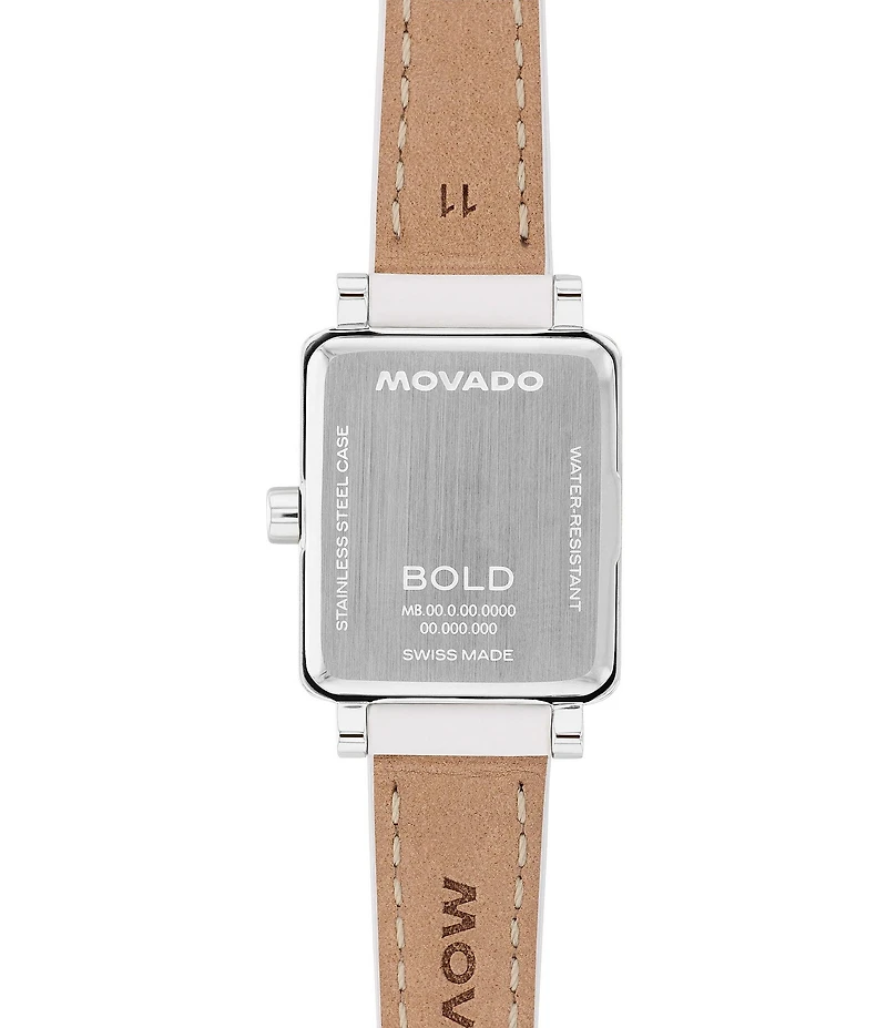 Movado Bold Women's Evolution 2.0 Quartz Analog Leather Strap Watch