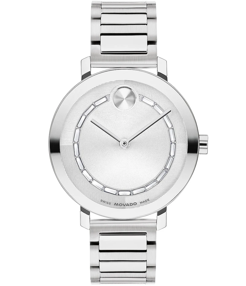 Movado Bold Women's Evolution 2.0 Quartz Analog Silver Stainless Steel Bracelet Watch