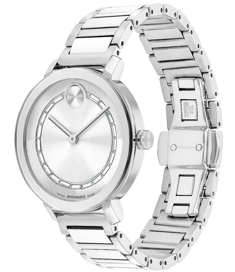 Movado Bold Women's Evolution 2.0 Quartz Analog Silver Stainless Steel Bracelet Watch