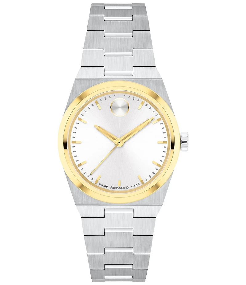 Movado Bold Women's Quest Mini Quartz Analog Stainless Steel Bracelet Watch