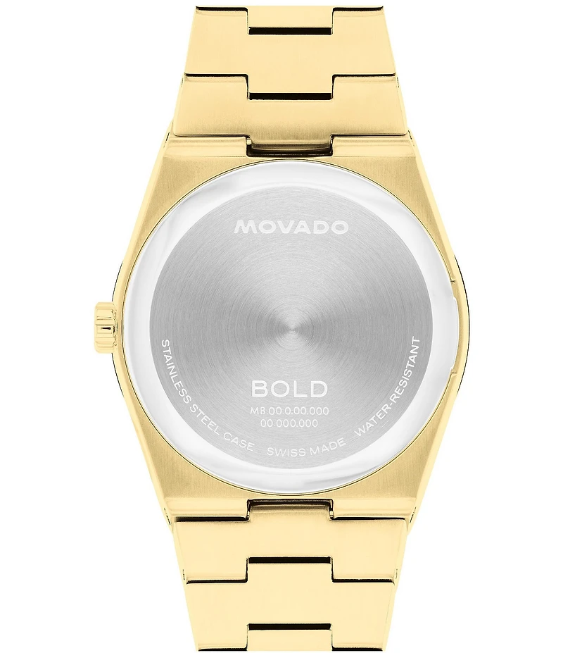 Movado Bold Women's Quest Quartz Analog Gold Tone Stainless Steel Bracelet Watch