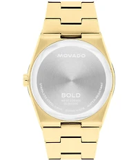 Movado Bold Women's Quest Quartz Analog Gold Tone Stainless Steel Bracelet Watch