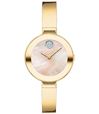 Movado Bold Women's Swiss Quartz Gold Bangle Bracelet Watch