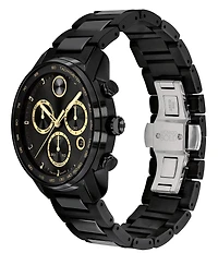 Movado Men's Bold Quartz Chronograph Black Stainless Steel Bracelet Watch