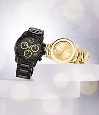 Movado Men's Bold Quartz Chronograph Black Stainless Steel Bracelet Watch