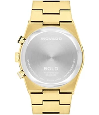 Movado Men's Bold Quest Quartz Chronograph Gold Tone Stainless Steel Bracelet Watch