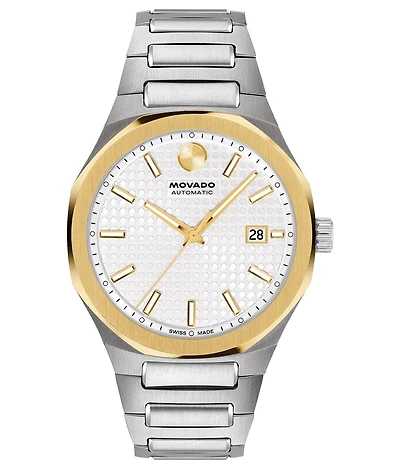 Movado Men's Centurion Automatic Two Tone Bracelet Watch