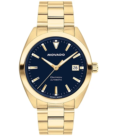 Movado Men's Heritage Datron Automatic Ionic Plated Light Gold Stainless Steel Bracelet Watch