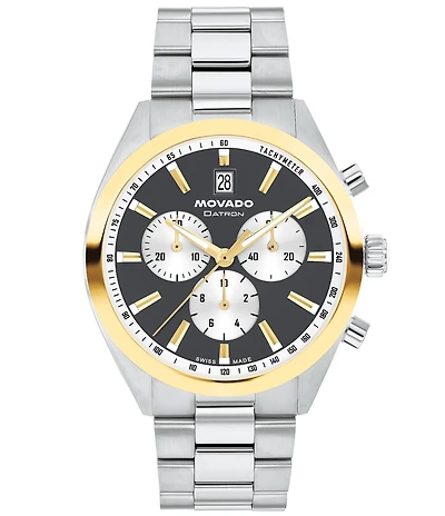 Movado Men's Heritage Datron Quartz Chronograph Stainless Steel Bracelet Watch